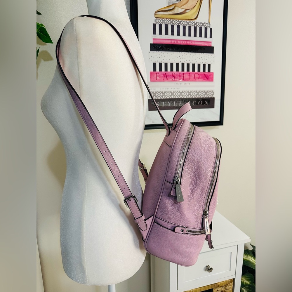 MICHAEL Michael Kors Rhea Zip Small Light Magenta Backpack - Picture 2 of 13